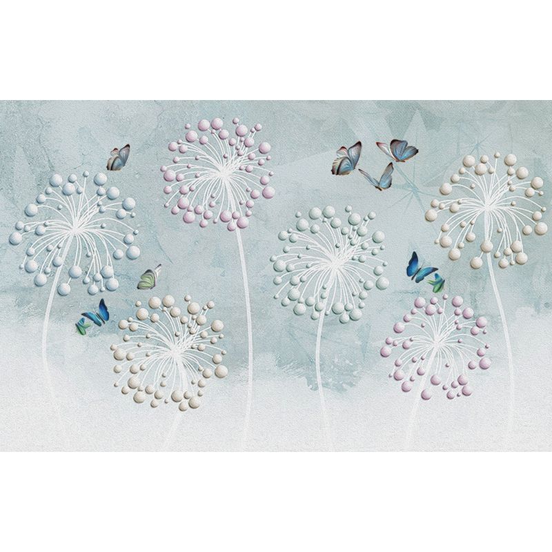Whole Dandelion Mural Pastel Color Non-Woven Wall Art for Indoor Decor, Personalised
