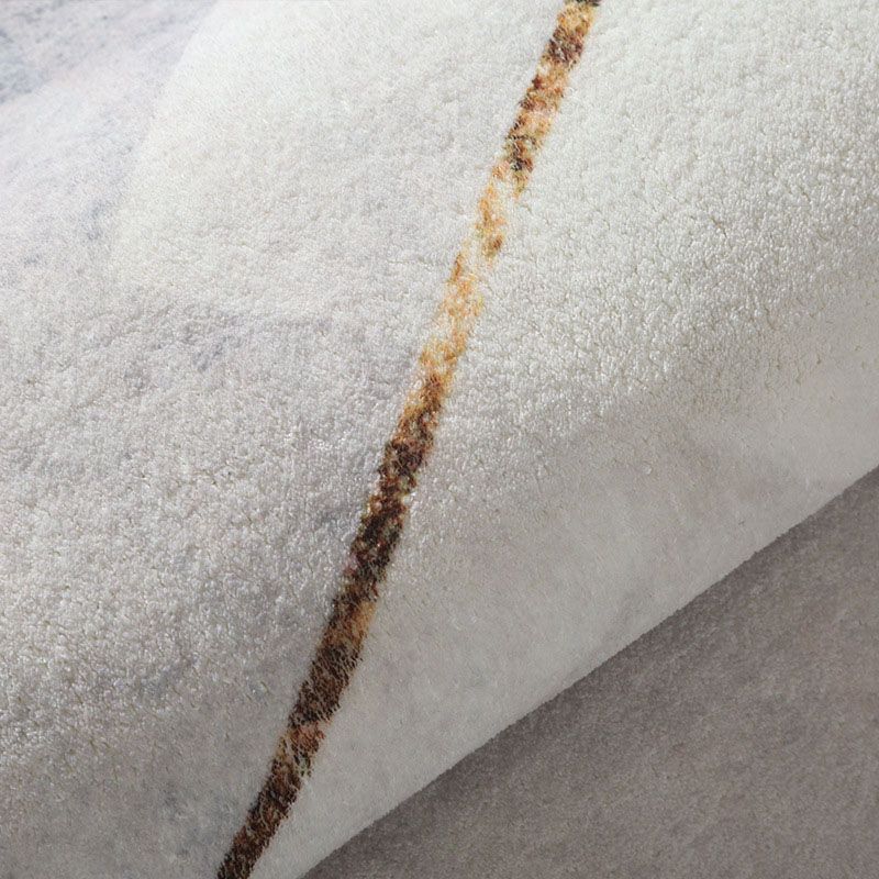 Orange Modern Rug Polyester Striped Rug Washable Indoor Rug for Home Decor