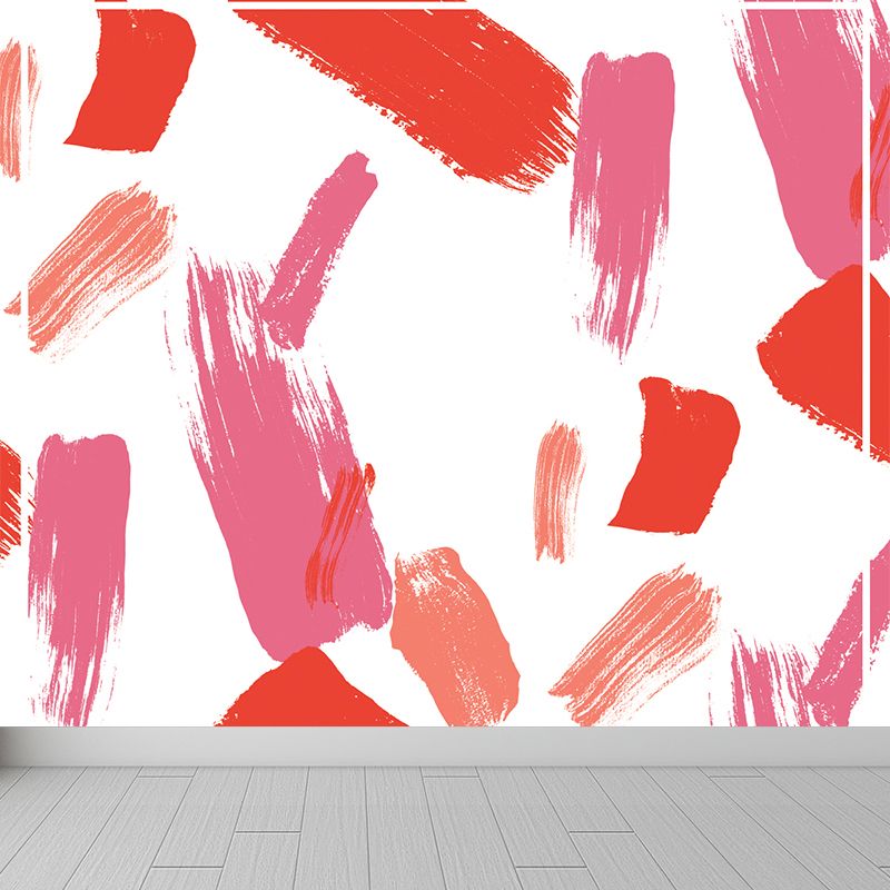 Extra Large Abstract Mural Decal Red Non-Woven Wall Art for Home Decor, Personalised