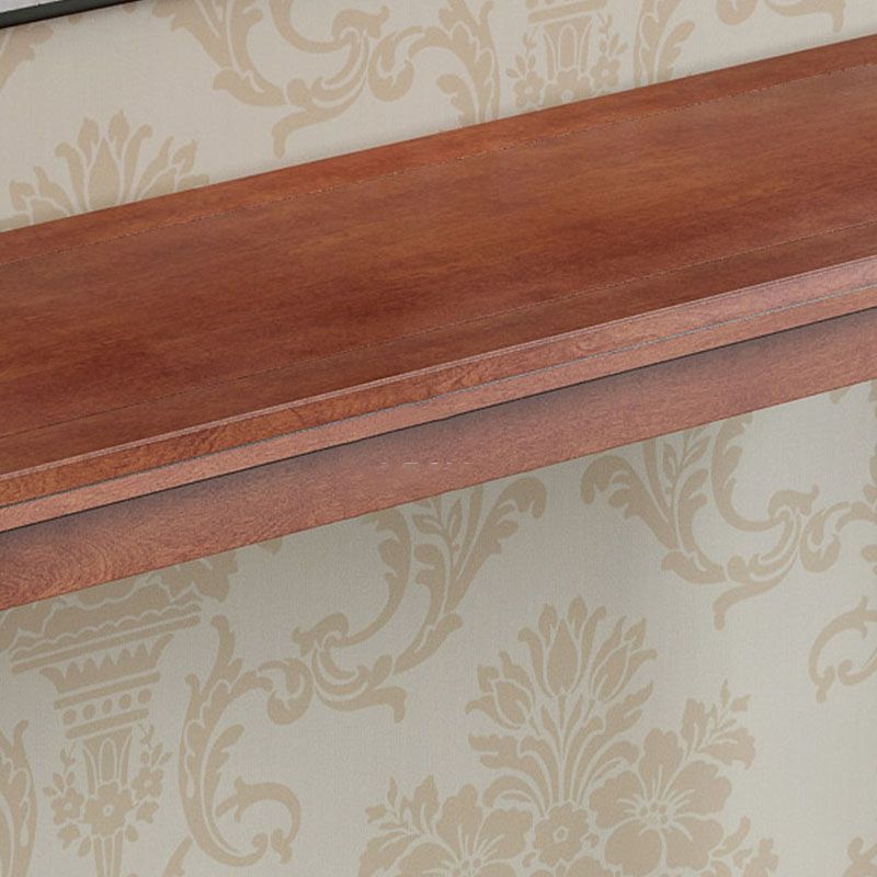 Solid Wood Rectangle Console Table 31.1-inch Tall Accent Table with 2 Shelves