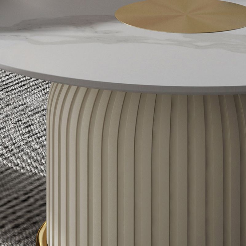 Pedestal End Table  Modern Round Side End Table for Living Room