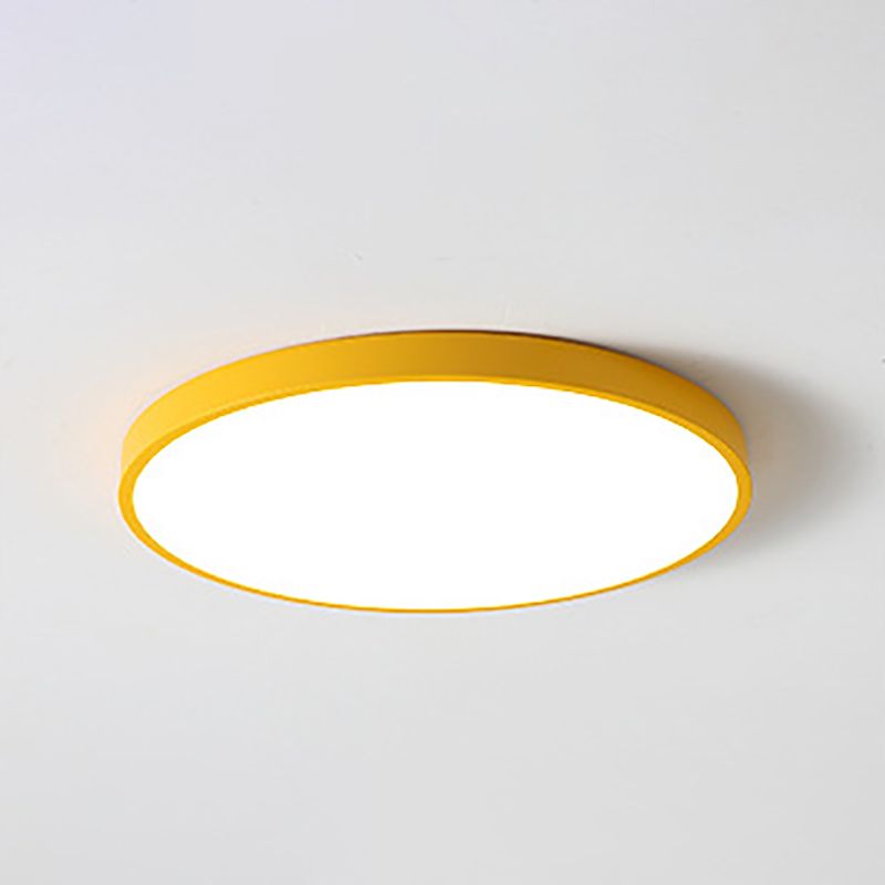 Minimalist LED Flush Mount Ceiling Light Colorful Ceiling Lamp with Acrylic Shade