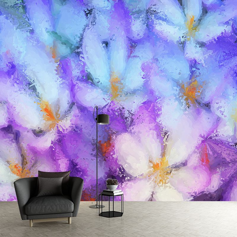Illustration Flower Mural for Living Room Decoration Waterproof, Made to Measure