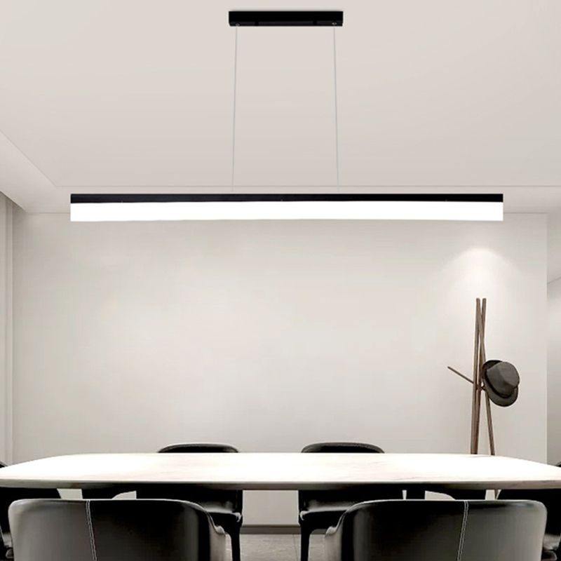Modern Minimalist Style Linear Pendant Lighting Fixture Acrylic Hanging Lamps for Living Room