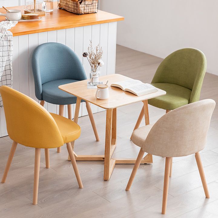 Scandinavian Home Side Chair Parsons Back Wood Upholstered Dining Room Chair