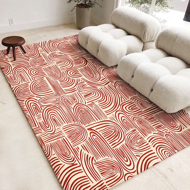 Boho Tribal Totem Rug Multicolor Polyester Carpet Stain Resistant Area Rug for Home Decor