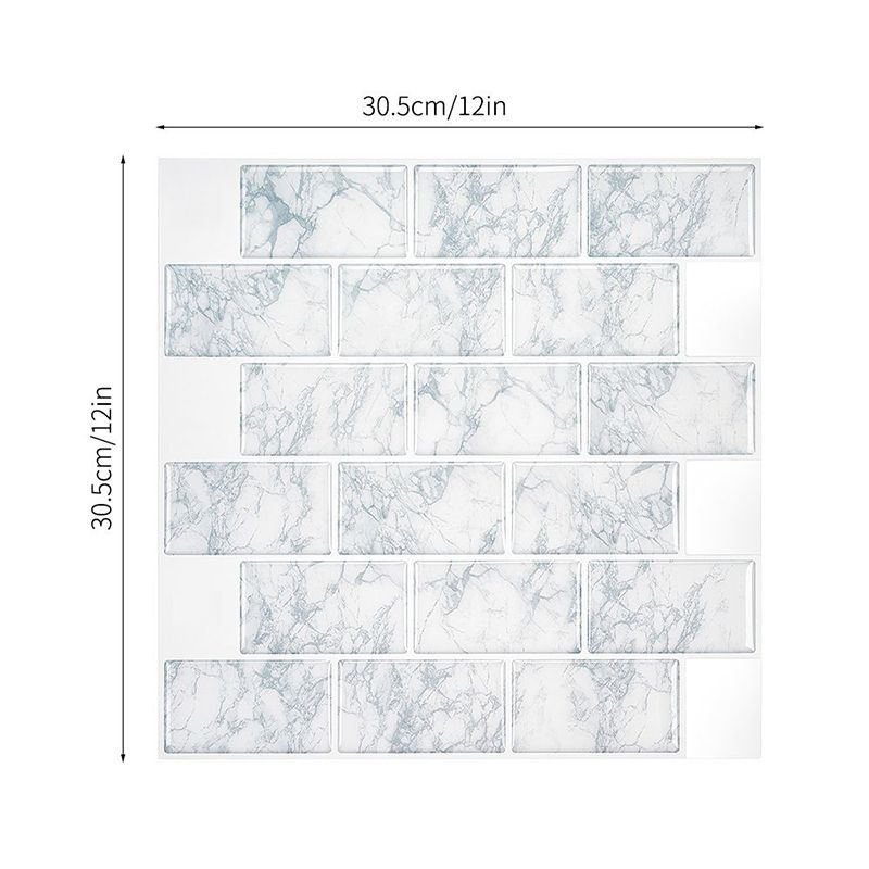 Rust Brick Tile Wallpaper Panel PVC Stick On White Wall Art for Kitchen Backsplash