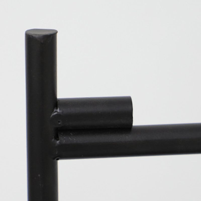 Mid-Century Tray Top End Table 20.3" Tall Iron Round Side Table with Shelf