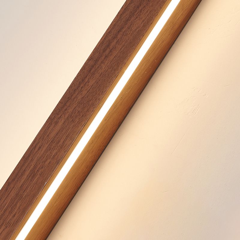 Wood Linear 1-Light Wall Sconce Contemporary Wall Mounted Lamp for Bedroom