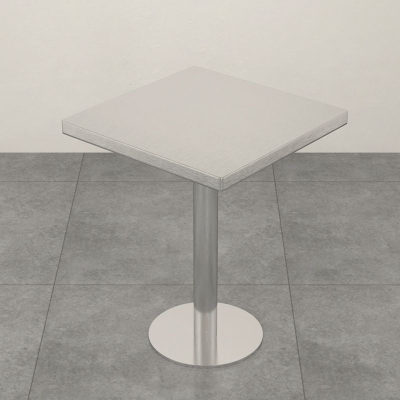 Industrial Stainless Steel Dining Table Metal Base Table for Dinning Room