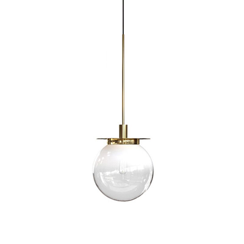 Globe comedor kit de lámpara colgante naranja/azul/vidrio transparente 1 cabeza de lámpara colgante moderna