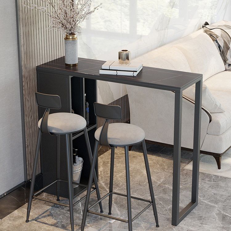 Contemporary Bar Table Bar Height Rectangle Pub Table for Home