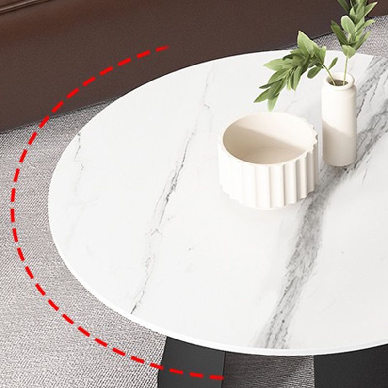 No Distressing End Table Modern Marble Living Room Side Table