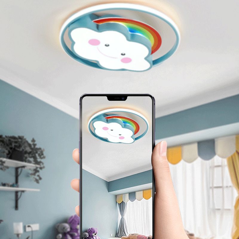 Cloud Shaped LED Ceiling Light Acrylic Shade Modern Style Flush-mount Lamp for Bedroom