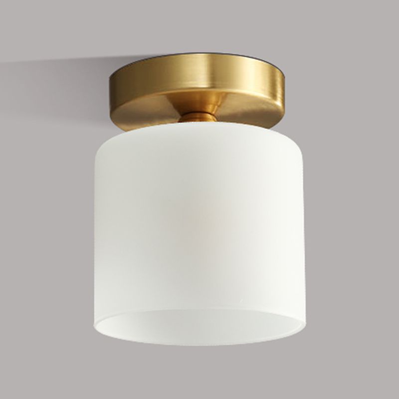 Cylindre en verre encastré lumière style moderne or semi-encastré éclairage