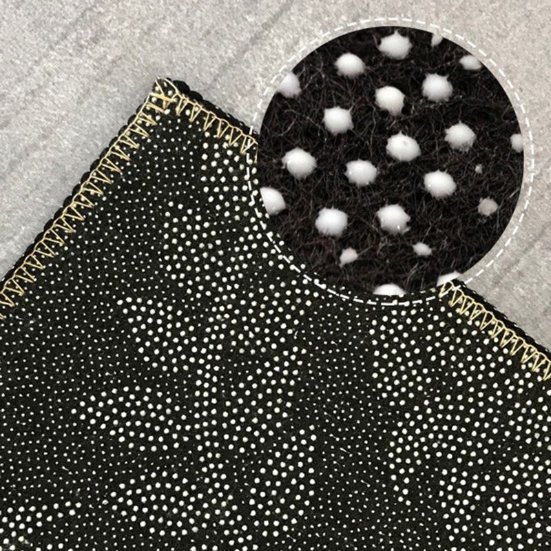 Nordic Style Rug Polyester Color Block Carpet Non-Slip Backing Rug for Bedroom