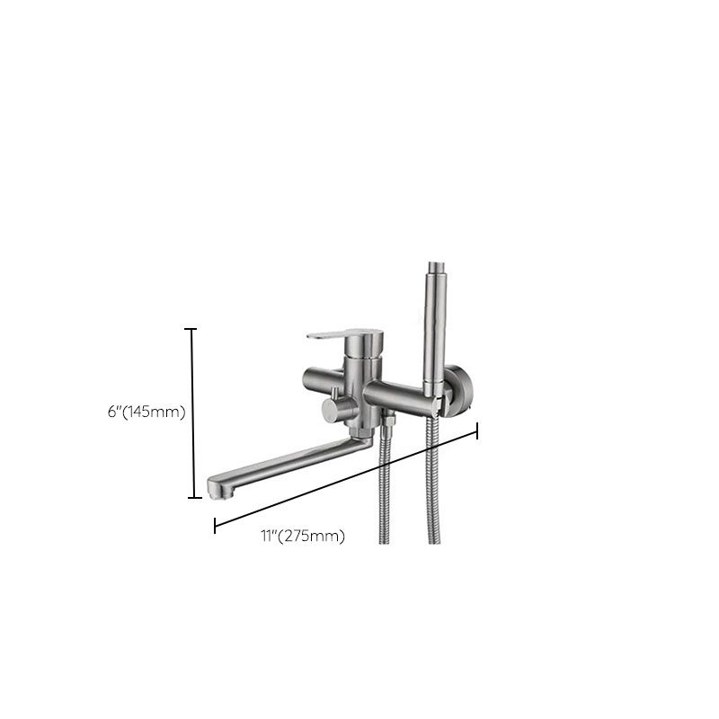 Bathroom Bathtub Faucet Rod Handle Handheld Shower Head Bathtub Faucet