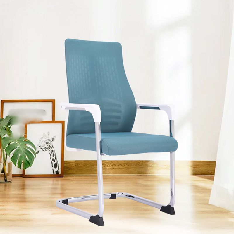 Modern Style Task Chair Mesh Office Chair with Fixed Arms for Home Office