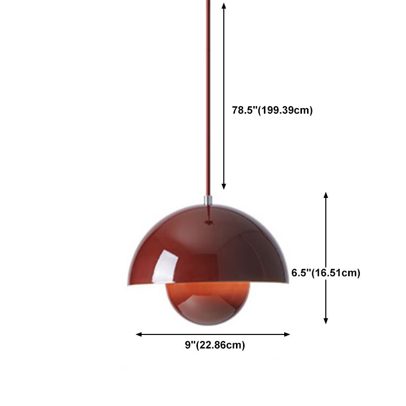 Macaron-stijl hangende verlichtingsarmatuur 1-licht hanger lamp met aluminium voor slaapkamer