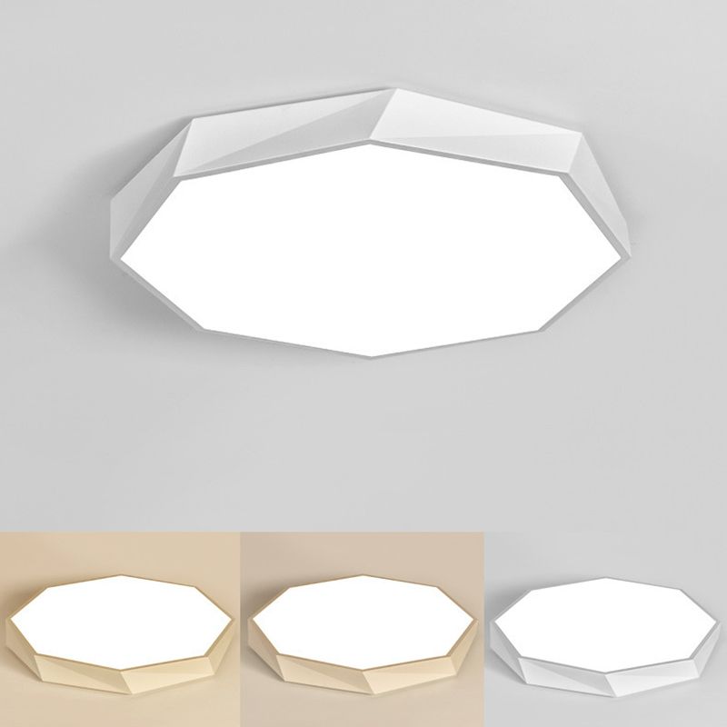Accesorio de iluminación de techo de montaje empotrado nórdico de montaje empotrado de 1 luz de sombra redonda para dormitorio