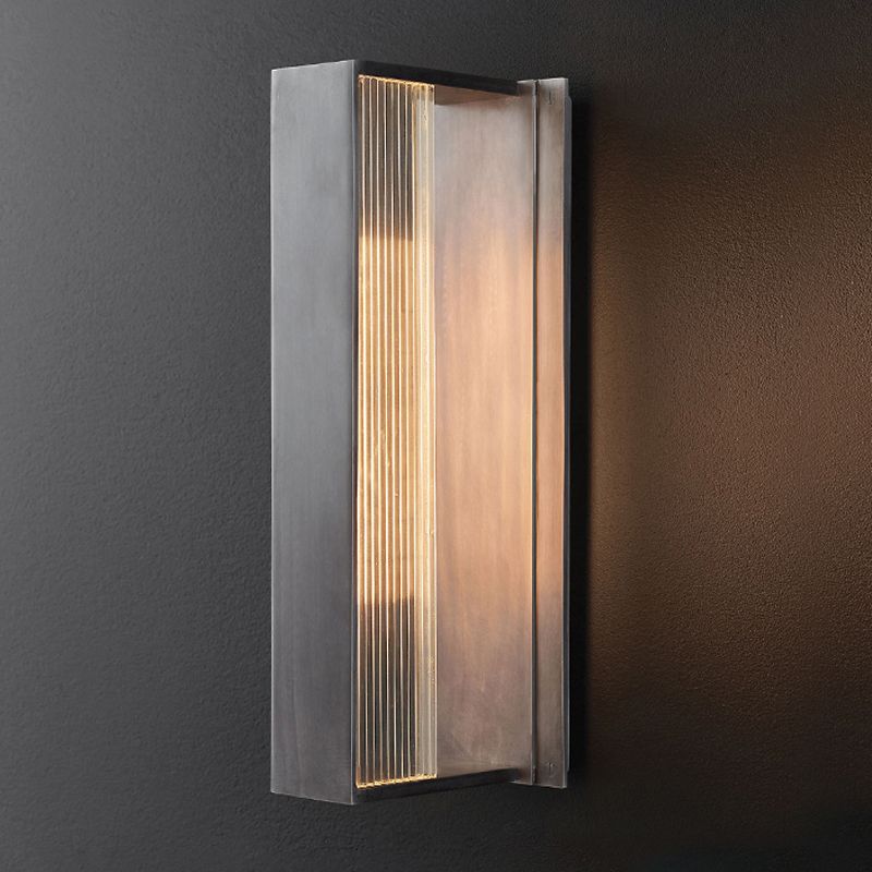 Contemporary 1 - Light Wall Mounted Light Aluminum & Glass Wall Fixture in Grey