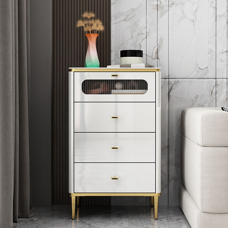 Contemporary Storage Chest Vertical Storage Chest Dresser 15.7" Wide