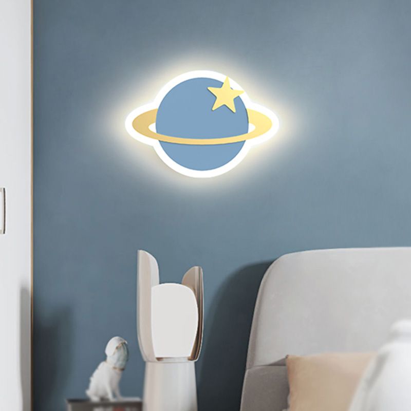 Speciale a parete a LED semplice macaron forma nuvola di supporto a parete in metallo lampada