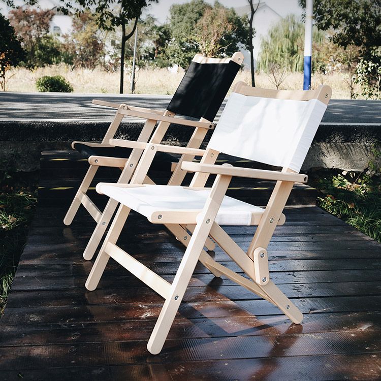 Solid Wood Modern Patio Arm Chair No Distressing Dining Armchair with Arm