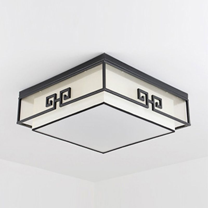 3/5 Hoofden Stof Plafondlamp Chinese Stijl Flush Mount Verlichtingsapparatuur voor Woonkamer