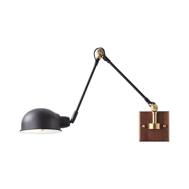 Single Brown Finish Modernism Wall Mounted Sconce Metallic Wall Light