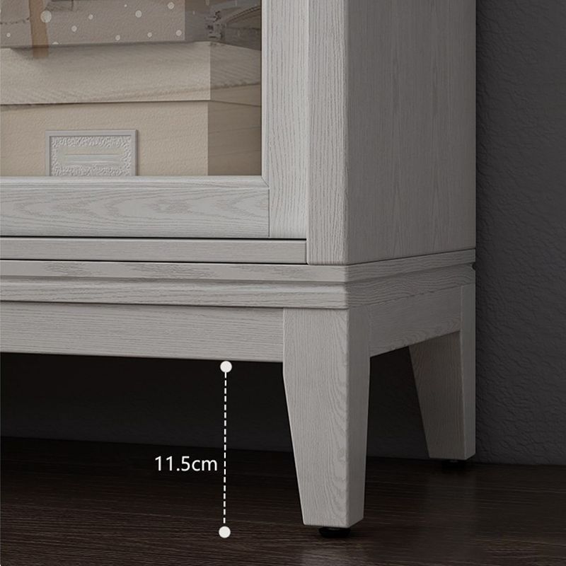 Closed Back Standard Bookshelf Wooden White Contemporary Bookcase