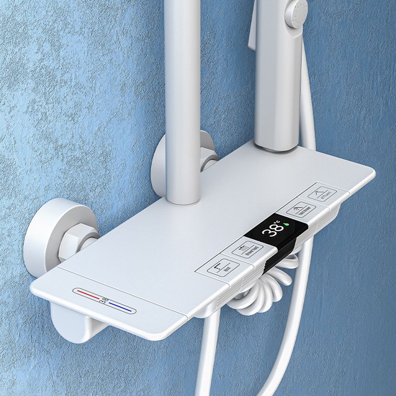 Modern Brass Shower System Wall Mounted Shower Set with Handheld Shower Head