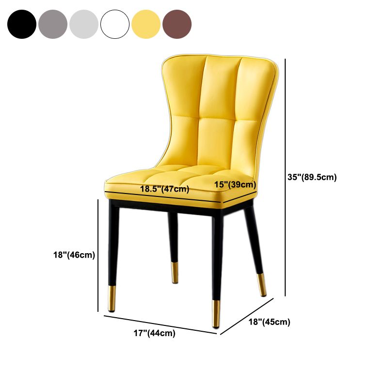 Parsons Dining Room Chair Glam Armless Dining Chairs for Home