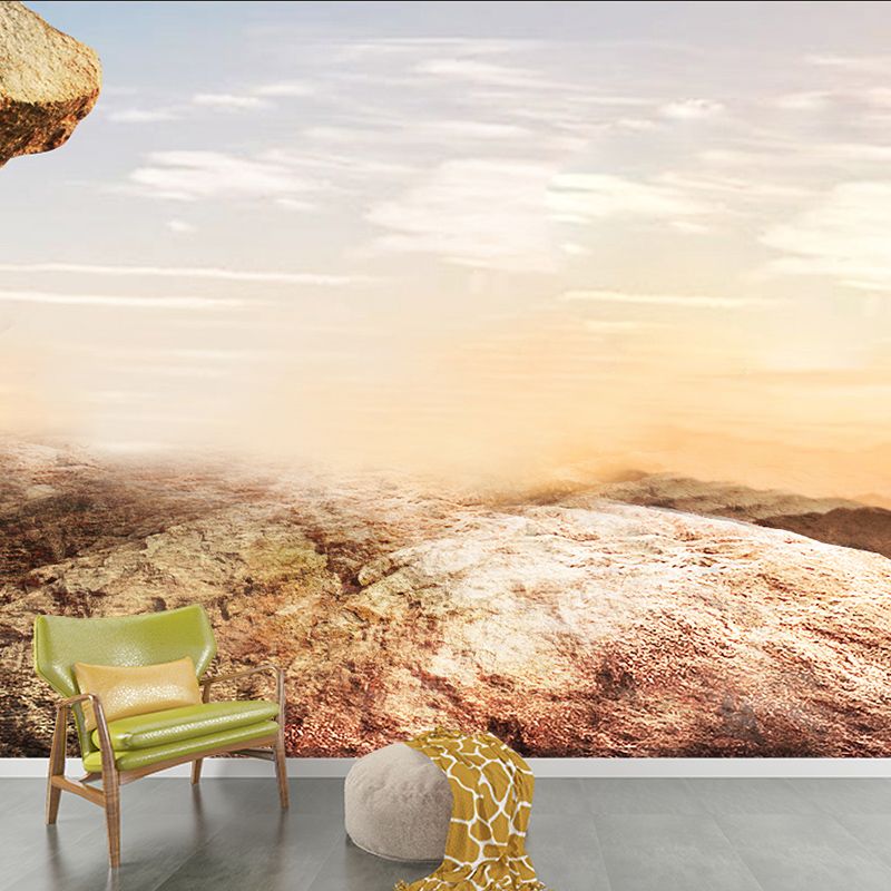 Photography Rock Mountain Sunset Mural Customized Modern Wall Decor for Living Room