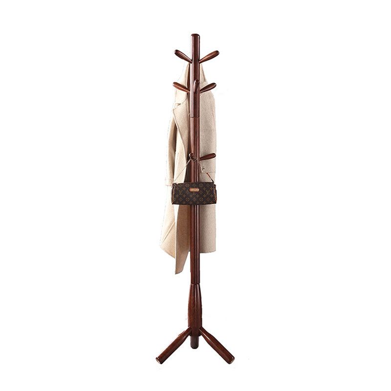Traditional Hall Stand Wood Hooks Included Free Standing Entryway Kit Coat Hanger