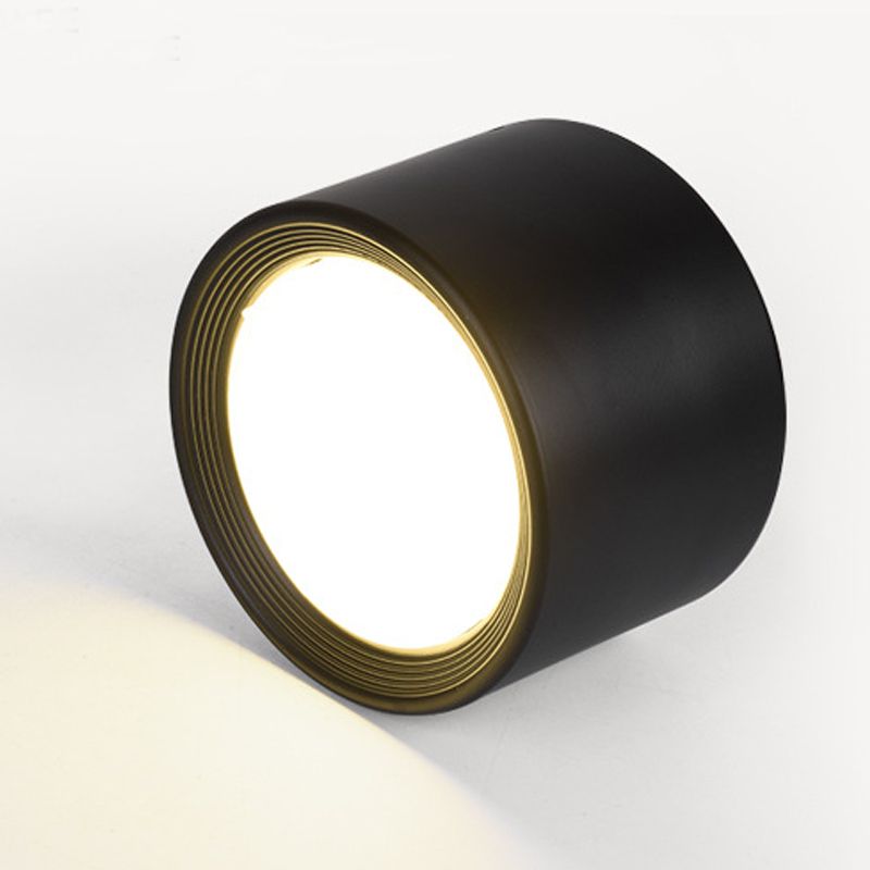 Plafonnier LED en forme de cylindre en fer moderne, 1 lumière, encastré pour couloir, salon