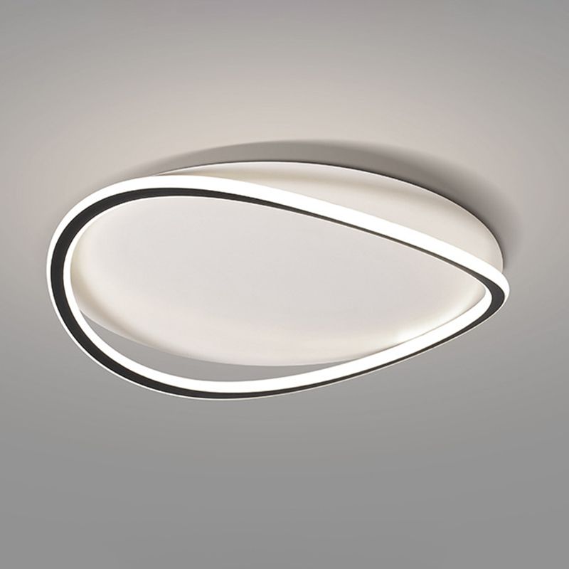 Plafonnier LED artistique moderne, montage circulaire en aluminium avec abat-jour en acrylique