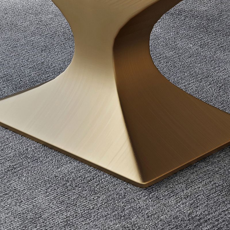 Luxury 1/2/5/ Pieces Dining Set Sintered Stone Dining Table Set with Leather Chairs