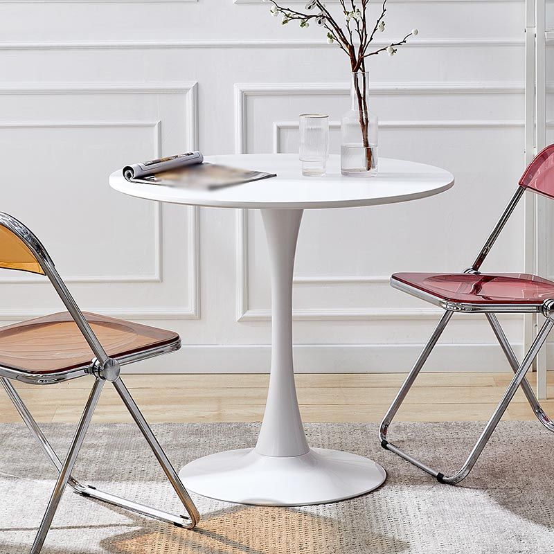 Minimalism Style Round Top Restaurant Table Metal Base Dining Table