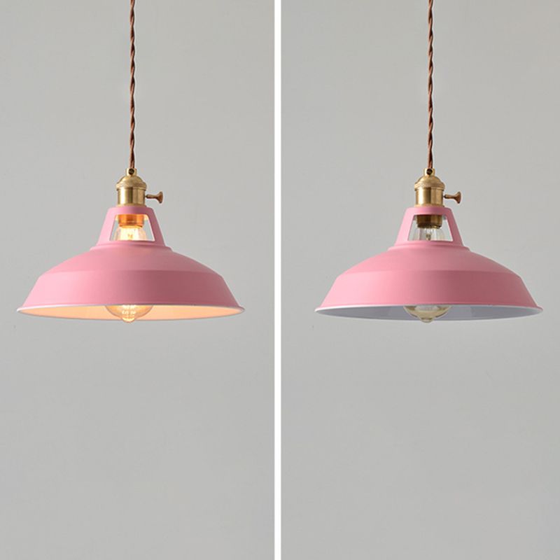 Noordse macaroon -stijl hanglampen plafondlampen potbedekking ijzer 1 licht hanglampen voor bar