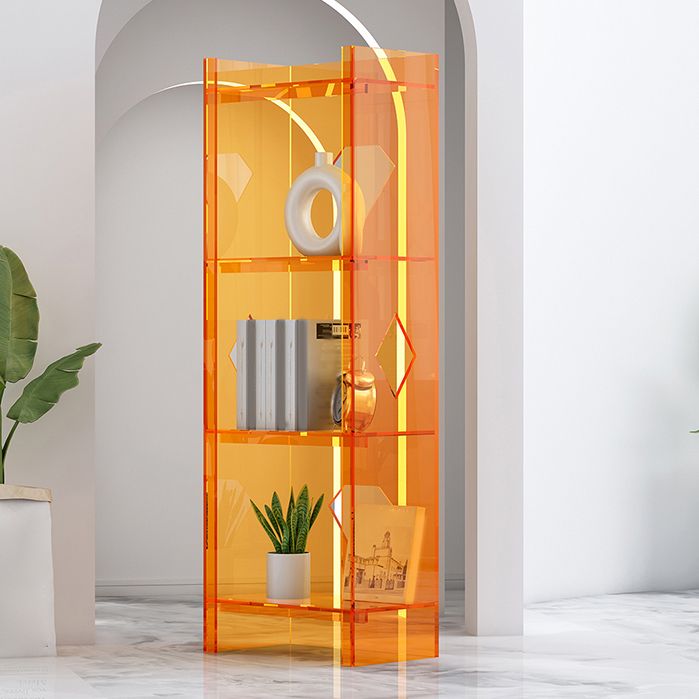Modern Style Closed Back Standard Bookshelf Acrylic Bookcase for Home Office