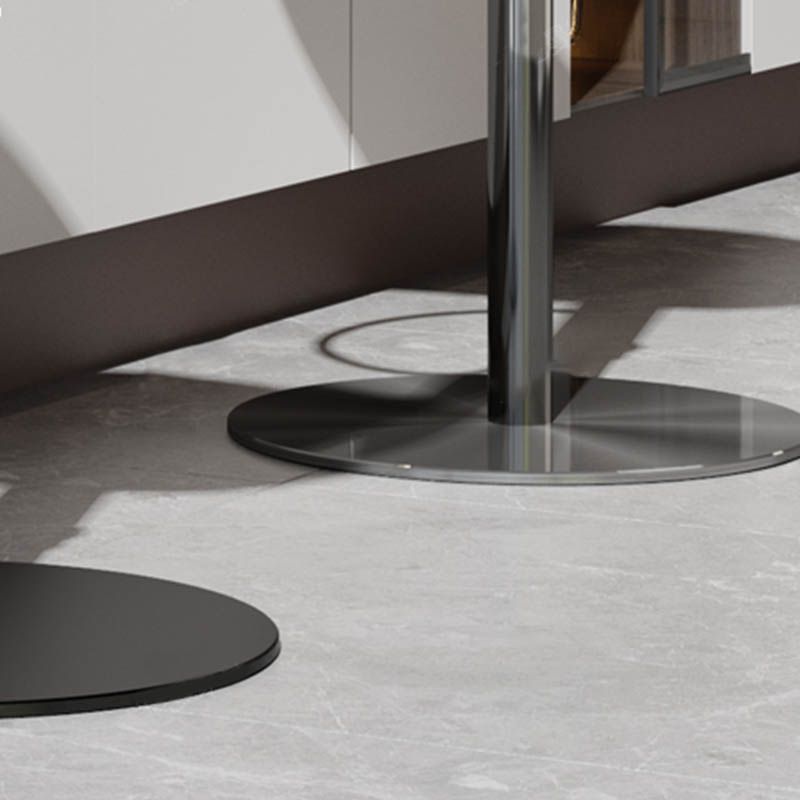 Contemporary Style Adjustable Backrest Counter Stool with Leather Cushion