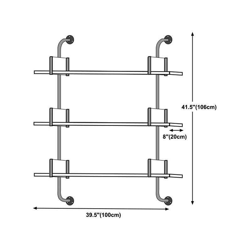 Modern Wooden Wall Mounted Bookshelf Floating Storage Bookcase