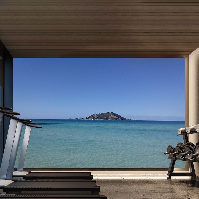 Customized Sea Pattern Wall Mural Decal Moisture Resistant for Sleeping Room