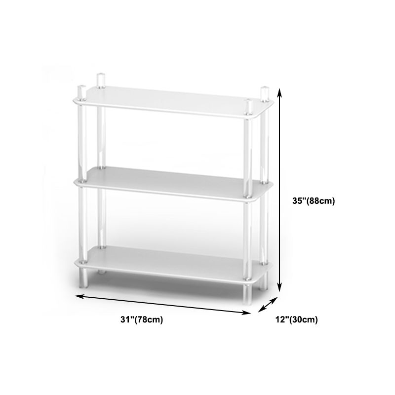 Acrylic Frame Bookshelf Open Storage Scandinavian Etagere Bookcase