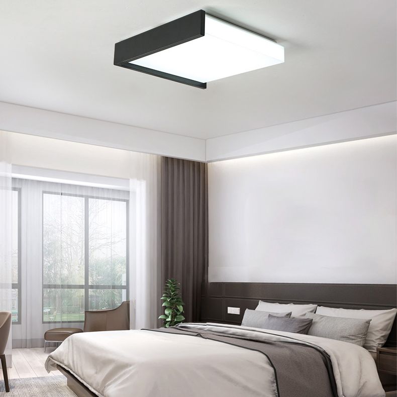 Neue moderne quadratische LED-Unterputzleuchte mit 1 Licht und Acryl für die Deckenmontage im Wohnzimmer