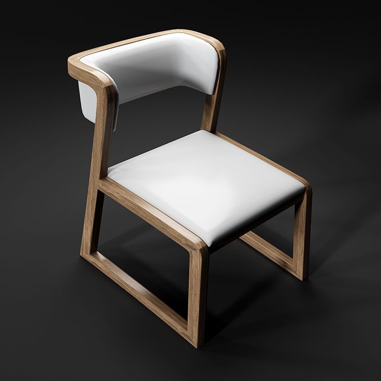 Chaises d'appoint rembourrées de style scandinave, chaise de salle à manger à dossier ouvert pour un usage domestique