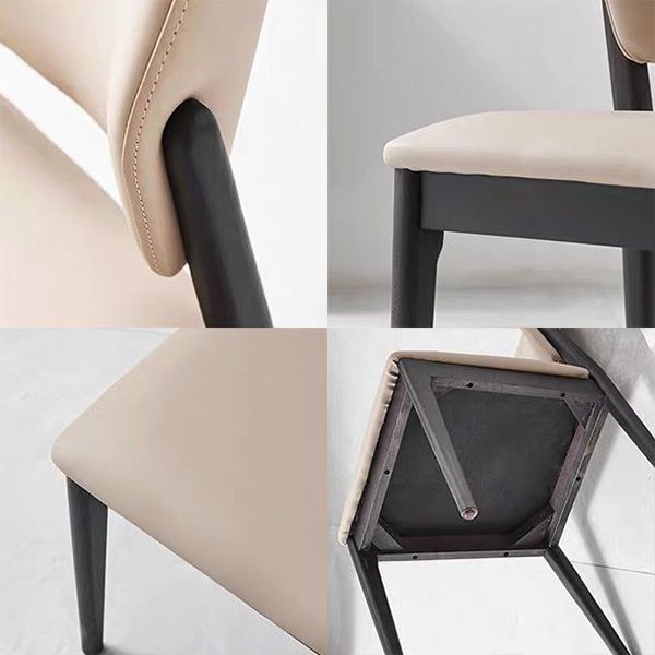 Contemporary Side Dining Chairs Open Back Dining Room Chair for Home