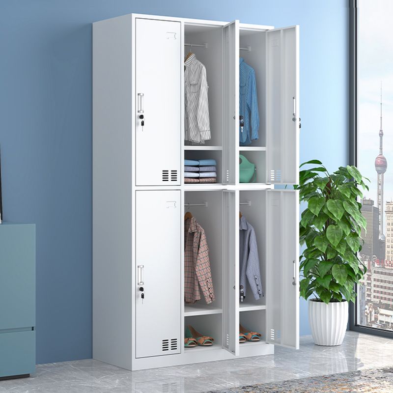Contemporary Wardrobe Metal White Colour Wardrobe Closet for Bedroom