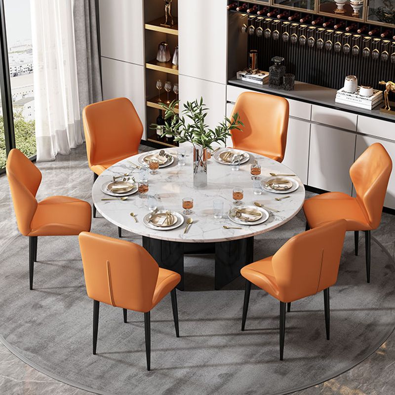Nordic Style Metal Chair Wingback Kitchen Dining Side Chair for Dinning Room